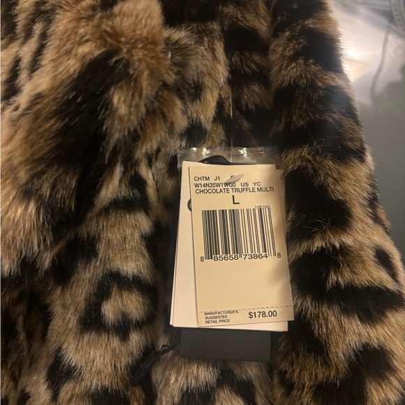 Guess Animal Print Faux Fur Jacket - READ DESCRIPTION - Picture 2 of 6